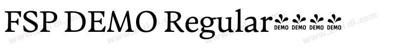 FSP DEMO Regular字体转换